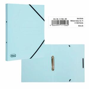 Idena Eco Ringbuch 2 Ringe türkis DIN A4 25mm aus Karton
