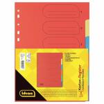 Idena Kartonregister 6teilig 6 Farben 150g/m² DIN A4
