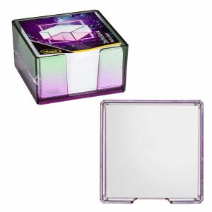 Idena Zettelbox Bicolor 500 Blatt lila/grün 103x103x57mm 80g/m²
