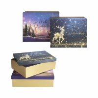 Idena Geschenkboxen Weihnachten lila Größe L...