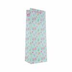 Idena Flaschentasche Blumen Kraftpapier 140g/m² blau...