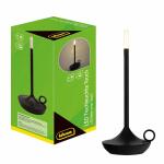 Idena LED-Tischleuchte Akku schwarz 26cm dimmbar Innen