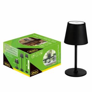 Idena LED-Tischleuchte Akku schwarz 38cm dimmbar Innen und Außen