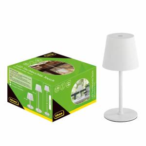 Idena LED-Tischleuchte Akku weiß 37cm dimmbar Innen und Außen