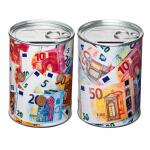 Idena Spardose Geldscheine 8,6x8,6x12cm 2fach sortiert