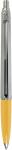 Kugelschreiber EPOCA CHROME, Schaft chrom/gelb, Mine 1,0 mm