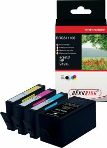 Multipack Tintenpatrone, ersetzt HP 912XL, 1 x 32ml, 3 x 11ml, BK/C/M/Y