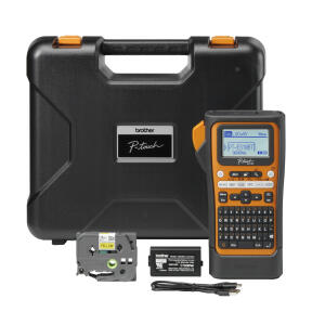 Beschriftungsgerät PT-E310BTVP mit Koffer, Druckgeschwindigkeit bis 20 mm/Sek. mit USB-C Kabel, ohne Netzadapter (PAAD004EU) und ohne Akku (BAE001)