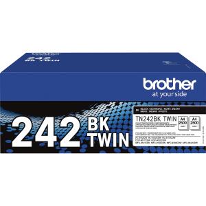 Twin Pack Toner TN-242BK, für Brother Drucker, 2 x 2.500 Seiten, schwarz