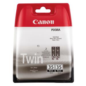 Tintenpatrone PGI-35BK Doppelpack, für Canon Drucker, 2x ca. 191 Seiten, schwarz