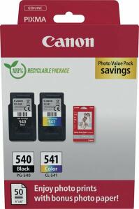 Multipack Tintenpatrone PG-540 / CL-541, für Canon Drucker, 2 x ca. 180 Seiten, BK/C/M/Y