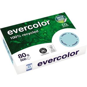 Kopierpapier, DIN A4, 80g/qm, 500 Blatt, Recycling, hellblau