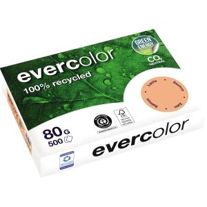 Kopierpapier, DIN A4, 80g/qm, 500 Blatt, Recycling, lachs