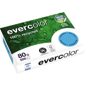 Kopierpapier, DIN A4, 80g/qm, 500 Blatt, Recycling, dunkelblau