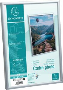 Aluminium-Fotorahmen, DIN A4, kristall, zum Aufhängen oder zur Wandbefestigung, horizontal oder vertikal