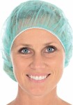 Baretthauben Bettina, PP, Ø 53cm, grün, 100...