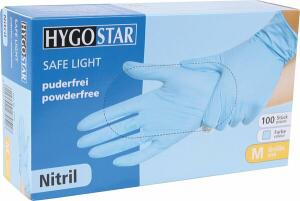 Nitrilhandschuhe Safe Light, puderfrei, blau, Gr. 8/M, 100 Stück