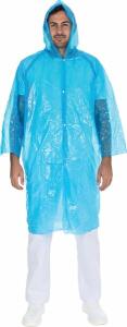 Besucherkittel Light, Kapuze, PE, Universalgröße, blau, 50 Stück