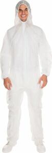Overall mit Kapuze, PP, Gr. XXL, weiß, 50 Stück