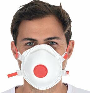 Atemschutzmasken FFP3 NR mit Ventil, Vlies, weiß, Universalgröße, 10 Stück