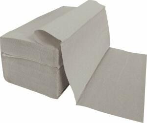 Handtuchpapier, 25 x 23 cm, Falzung V-Falz/ZZ-Falz, 1-lagig, natur, 20 Pack à 250 Blatt