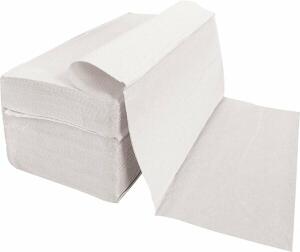 Handtuchpapier, 23 x 21 cm, Falzung V-Falz/ZZ-Falz, 2-lagig, naturweiß, 16 Pack à 200 Blatt