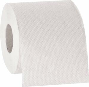Toilettenpapier, 2-lagig, naturweiß, Recylingqualität, 250 Blatt/Rolle, 8 Rollen/Packung