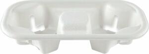 Bio Becherhalter Double, Zuckerrohr, kompostierbar, für 2 Coffe-to-go-Becher, 50 Stück