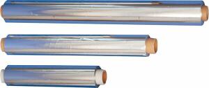 Aluminiumfolie, Cutterbox, 45 cm breit, 16 my, starke Qualität, silber, 160 m