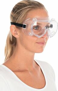 Vollsichtschutzbrille, belüftet, weiches PVC, transparent, Universalgröße