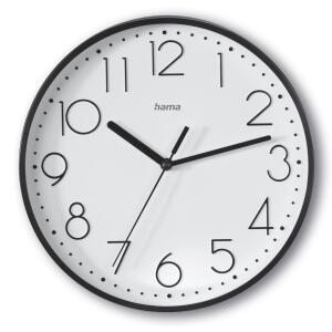 Wanduhr Salina, Ø 22 cm,  analoge Zeitanzeige, geräuscharmes Uhrwerk ohne Ticken, schwarz