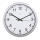 Wanduhr Mallorca, Ø 30 cm, Quarzuhr mit analoger Zeitanzeige, geräuscharmes Uhrwerk, silber