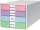 Schubladenbox IMPULS, 4 Schubladen, geschlossen, weiß/pastell farbig, (H x B x T) 235 x 280 x 368 mm