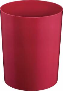 Sicherheitspapierkorb, Aluminium-Einsatz, Kunststoff, schwer entflammbar, TÜV-zertifiziert, 13 Liter, bordeaux