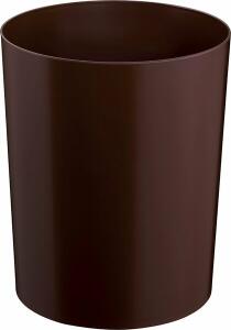 Sicherheitspapierkorb, Aluminium-Einsatz, Kunststoff, schwer entflammbar, TÜV-zertifiziert, 13 Liter, braun