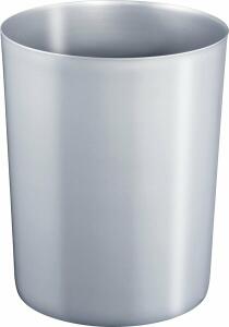 Sicherheitspapierkorb, Aluminium-Einsatz, Kunststoff, schwer entflammbar, TÜV-zertifiziert, 13 Liter, silber