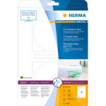 Herma Etiketten für CD Maxi permanent haftend Ø 116/18,5 mm weiss 25 Bl 50 Etik. Inkjet