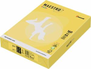 Kopierpapier Maestro Color DIN A4, 160 g/qm, kanariengelb, 250 Blatt