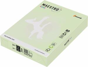 Kopierpapier Maestro Color DIN A3, 80 g/qm, lindengrün, 500 Blatt