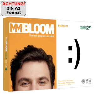 Kopierpapier Bloom Premium DIN A3, 80 g/qm, weiß, 500 Blatt