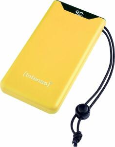 Powerbank F10000, Lithium-Polymer-Akku 10000 mAh, USB-C-Kabel, Power Delivery 3.0 (20W), gelb
