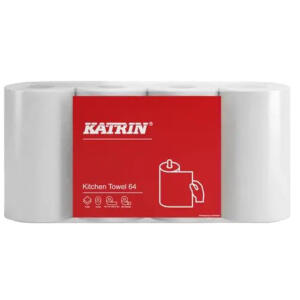 Küchenrolle Katrin, 2-lagig, weiß, Packung = 4 x 64 Blatt