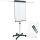 Flipchart pro tripod, Whiteboard-Oberfläche lackierter Stahl, ausklappbare Seitenarme, magnetisch, trocken abwischbar, Sternfuß