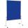 Moderationswand Economy, mobil, doppelseitiger Filzbezug, feststellbare Rollen, blau