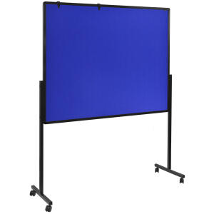 Multiboard Premium XL, mobile Pinnwand, Whiteboard, Flipchart, magnetische Oberfläch, lackiert, vertikal/horizontal montierbar, Pinwand blau