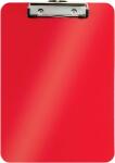 Klemmbrett WOW-Serie, DIN A4, Polystyrol, rot met. , mit...