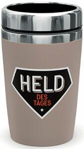 Thermobecher to go 240ml, Doppelwand-Edelstahleinsatz Motiv Held des Tages