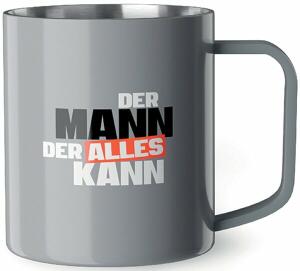 Thermobecher 250ml, Edelstahl, Motiv Mann Kann