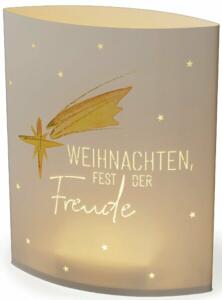 LED Licht, Schirm aus Papier, Timer- Funktion,  Motiv Stella Weihnachten