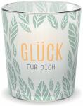 Teelicht, mit Grußfeld für persönliche...